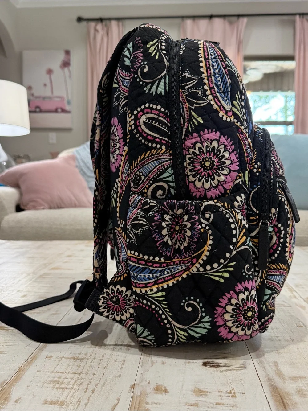 Vera Bradley Bandana Swirl Paisley Iconic Campus Backpack Retired Laptop Bag